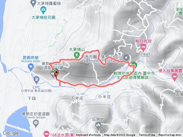 軟埤坑天梯取經步道、北大茅埔山