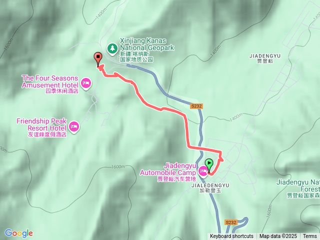 酒店至賈登裕遊客中心