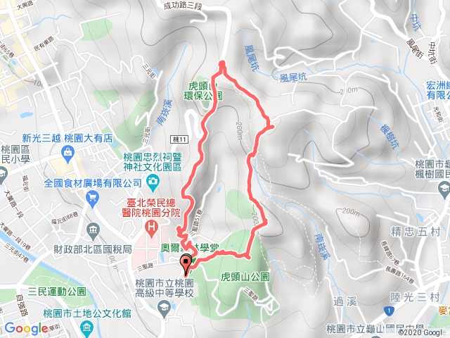 B線：綠線/三分山/五分山/停機坪/環保公園/北區老人文康中心/虎頭山遊客中心