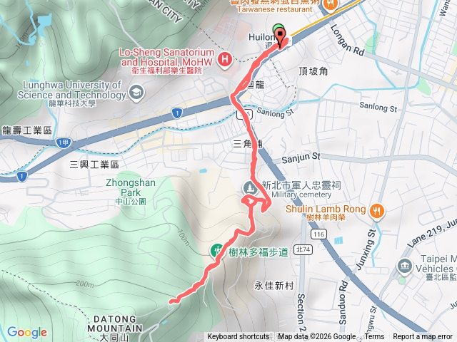 捷運迴龍站多福步道觀日亭來回