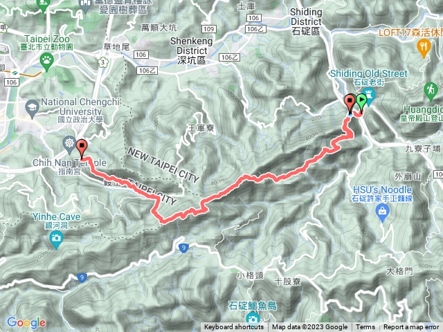 20231024 筆架山東南稜上筆架山{石碇東街到貓纜指南宮站]預覽圖