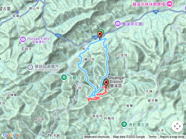 2025-06-28 (東山)外柑脚山~柑脚山~(下坑山)柑脚城山-三山連走合併東林寺修徑航跡