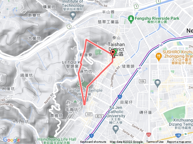 泰山帶登山隊路線