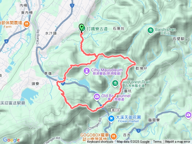 打鐵寮古道-草嶺山-頭寮山-石龜坑山P型預覽圖