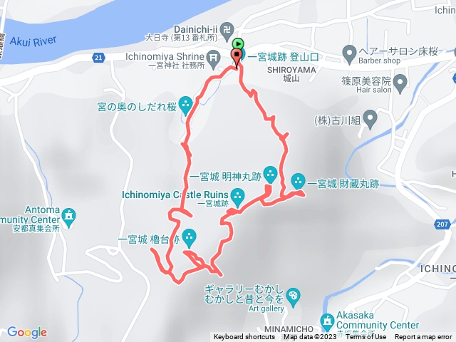 日本續百城一宮城跡