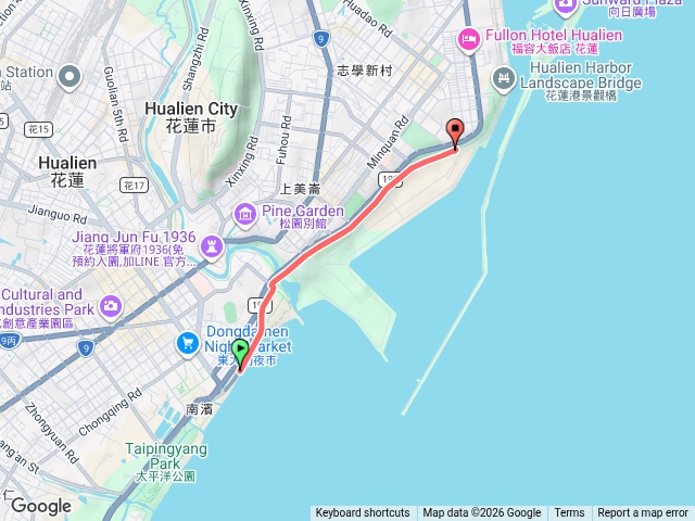 北濱公園自行車道。