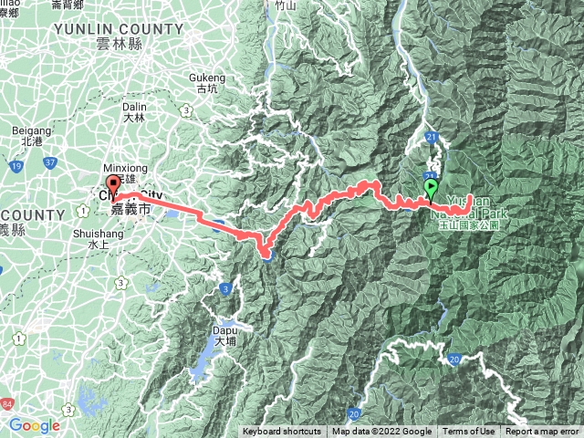 嘉義到玉山主北