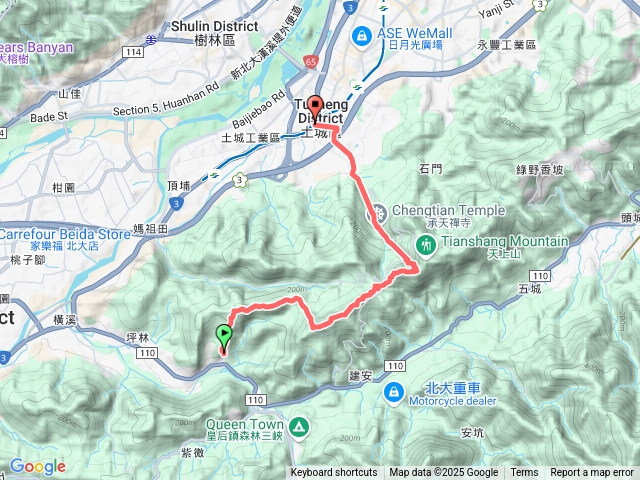 天上山系-成福步道-十八羅漢岩-石門內尖山-三粒半-三粒半（大粒的）-望月亭桐花段