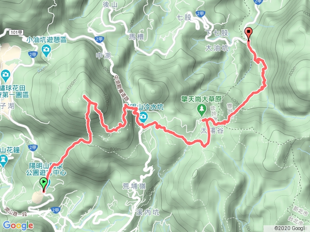 七星山夢幻湖經太陽谷下魚路古道