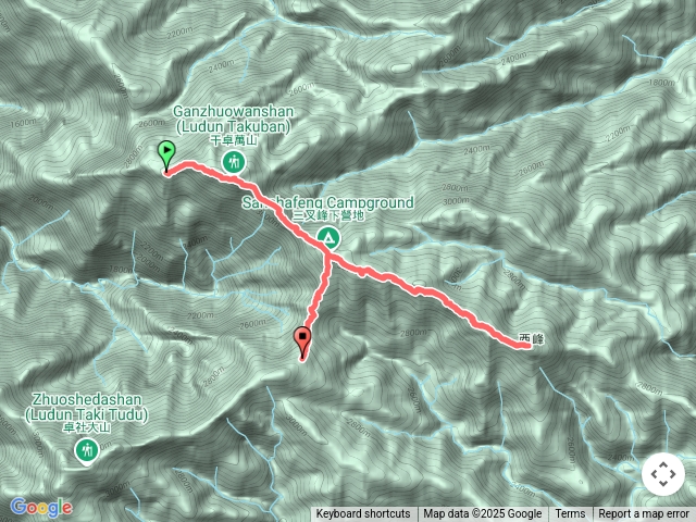 干卓萬下武界-D2(乳形峰東鞍營地-卓社大山東峰東北鞍營地)預覽圖