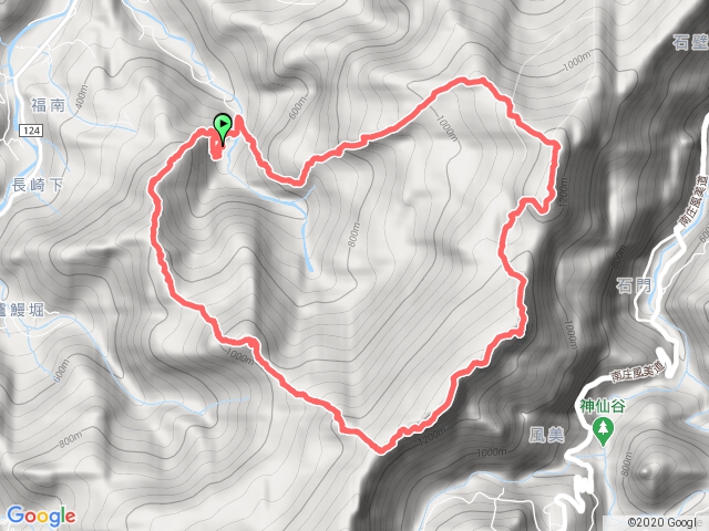 小東河山~大龍山~南大龜山~向天湖山~光高天山O型(春谷養鱒場)