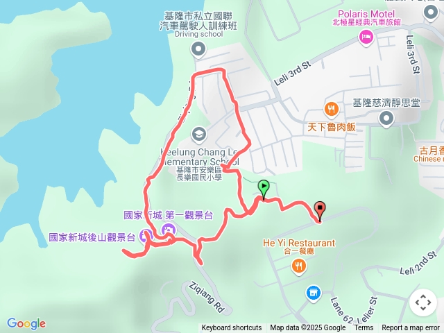 基隆新山水庫、樂利山、金龍湖O形