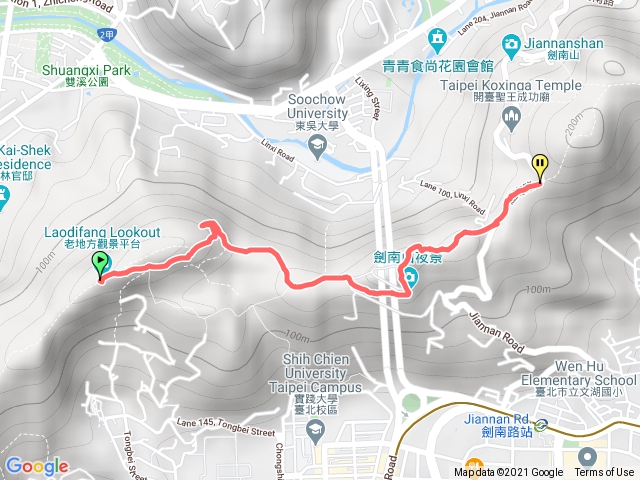 台北大蹤走劍潭山