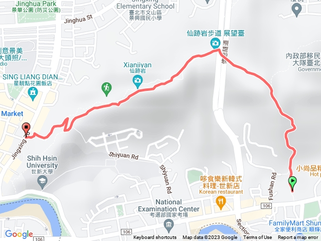 仙跡岩（木柵永建國小到景美）