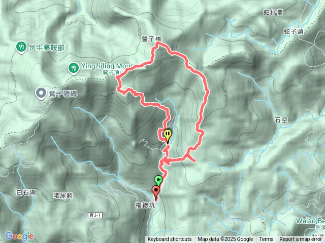 88峰、鷹子嶺山、礁水坑山O走