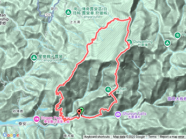 龍虎鳳-泰安越野山貓組26K路線預覽圖