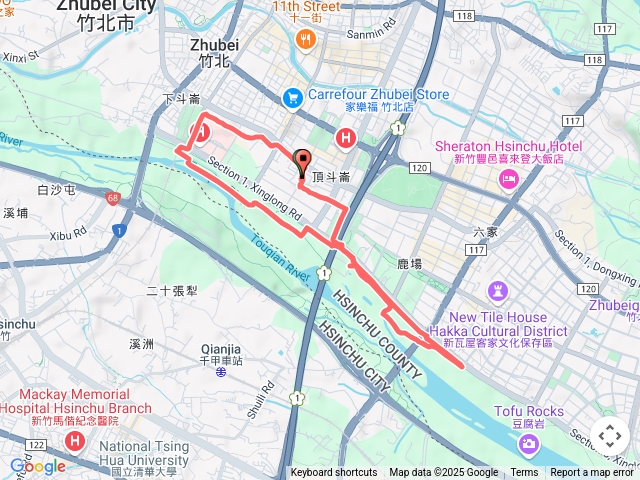 竹北頭前溪河濱步道及城市風情