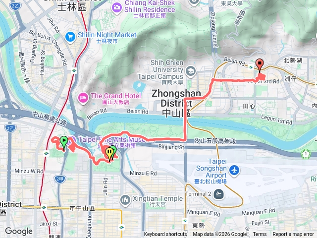 圓山-台北市立美術館-林安泰古厝-大佳河濱公園-大直美麗華預覽圖