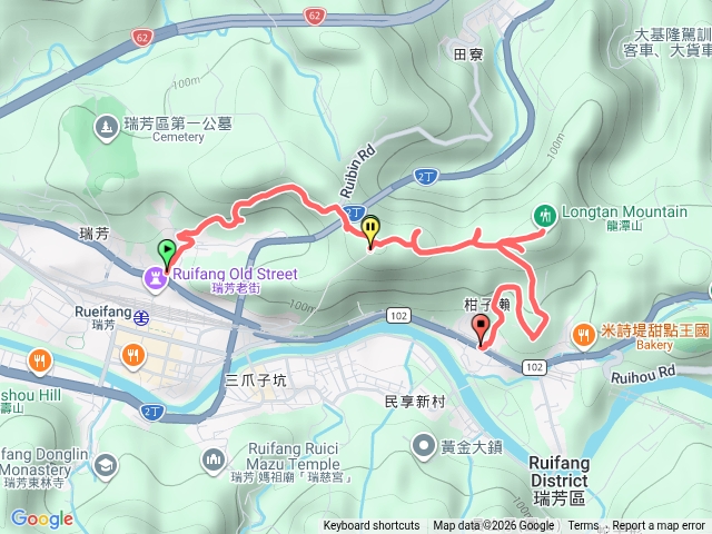 瑞芳後站、秀崎山、瑞芳山、龍潭山、瑞芳公園、柑坪里公車站