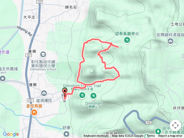 0.8K-水鹿名樹-哭坡-1.4水路步道-田中大小劍-老胡休息平台（泡茶）-1.6下