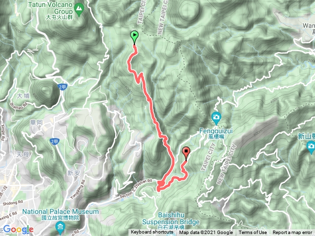 竹篙山南稜內寮古道出聖人瀑布