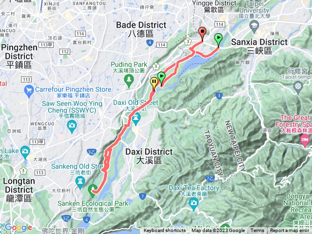 大漢溪左岸鶯歌三坑自行車道