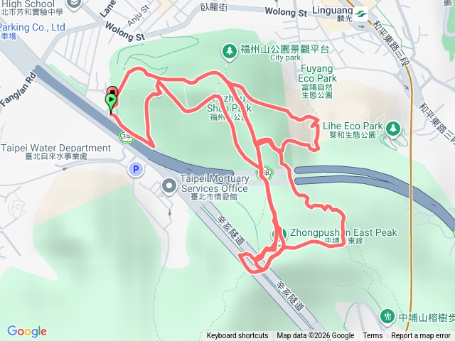 三進福州山(三葉草☘️型：青峰公園、攀爬上中埔東、中埔山主峰、富陽公園、中埔東、福州山公園、富陽公園、青峰公園)預覽圖