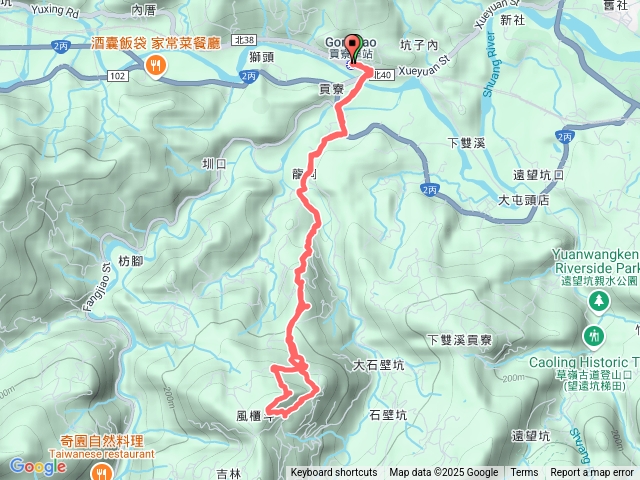 貢寮車站-大嶺古道-大石壁坑山-龍字碑-五酒桶山去回