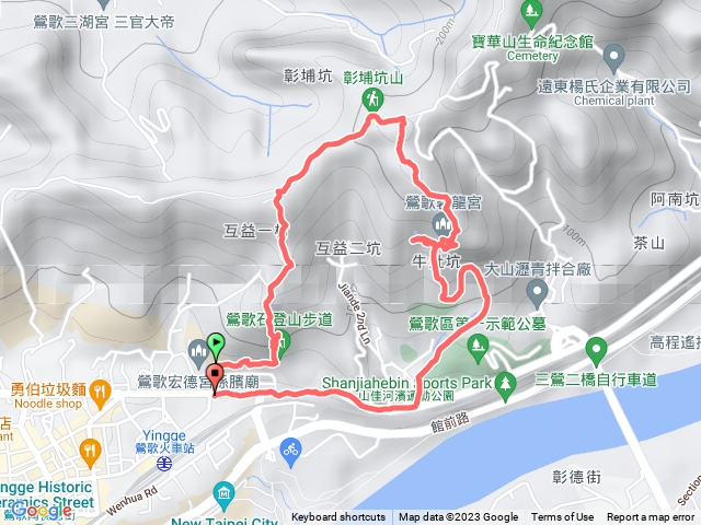 鶯歌石步道光明山稜線碧龍宮