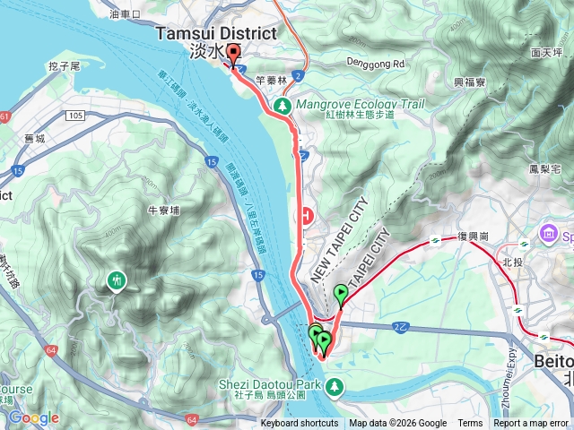 關渡捷運站-淡水途步健行預覽圖