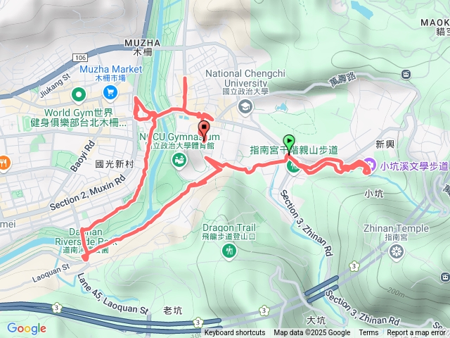 政大親水文學步道景美溪左岸恆光橋道南河濱公園景美溪右岸道南橋政大預覽圖