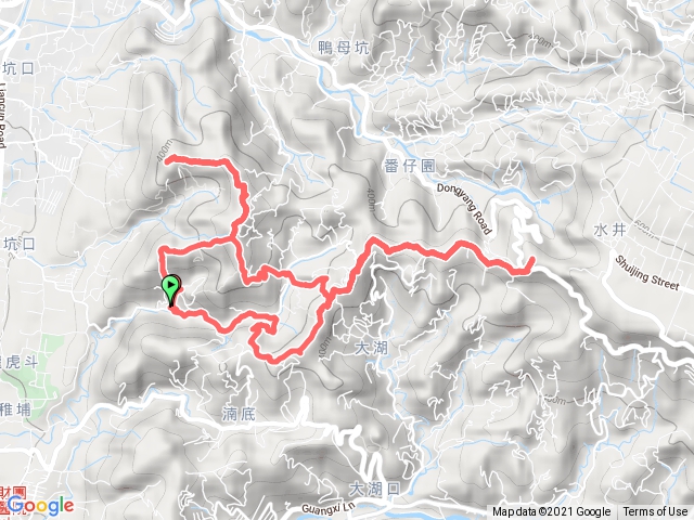 大胡山寮水山聚興山及林牛山四山連走