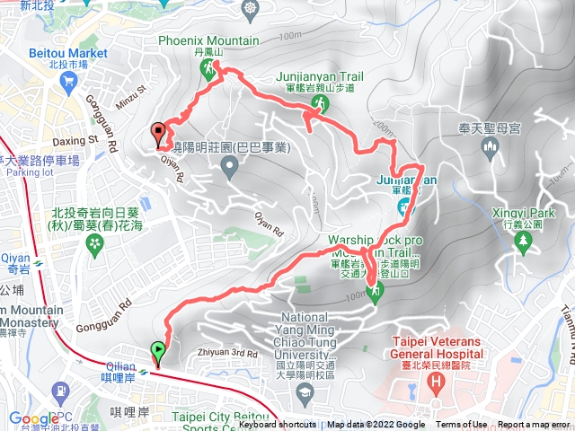 東華公園-奇哩岸山-軍艦岩-丹鳳山