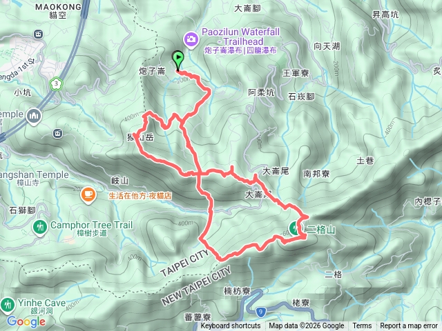 猴山岳、阿柔洋山及二格山小百岳8字縱走(順訪深坑林家草厝)(8連峰)預覽圖