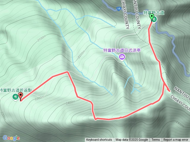 特富野自忠路口入兒玉山，東水山，東水山西峰