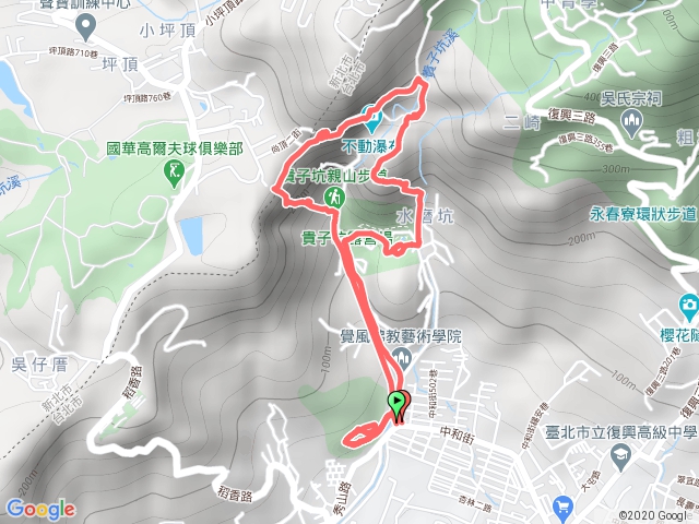 北投社三層崎公園、貴子坑步道O型