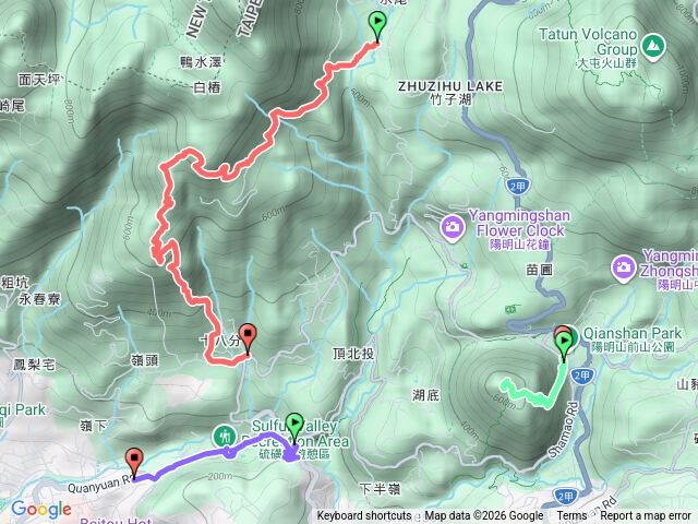 陽明山尋印者-神秘古蹟探險 中正山-紗帽山-龍鳳谷-硫磺步道合併軌跡預覽圖