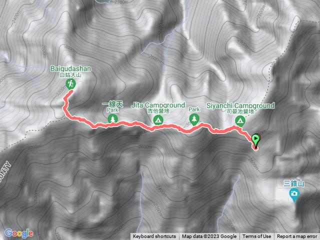 松林營地到白姑大山
