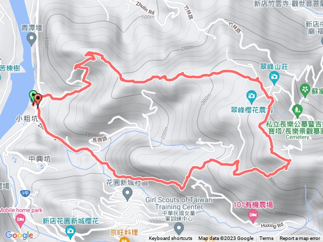 20231207新店長興宮青潭尖大崎頭山北峰主峰赤蘆古道O型