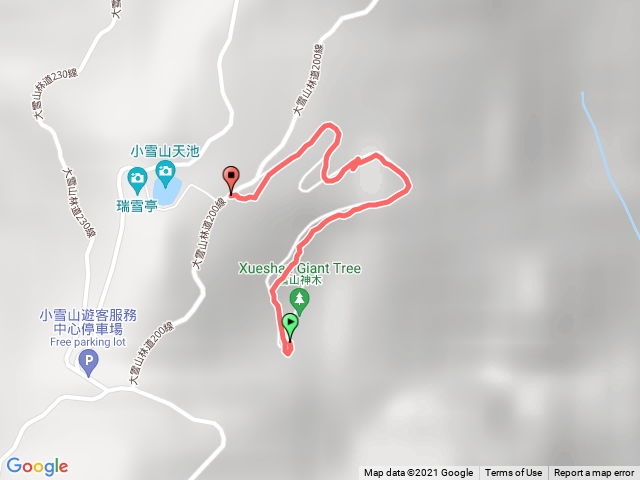 大雪山神木登山口
