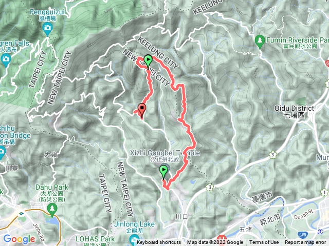 刣狗寮山、圍貓尖山、十四坑山、新山夢湖