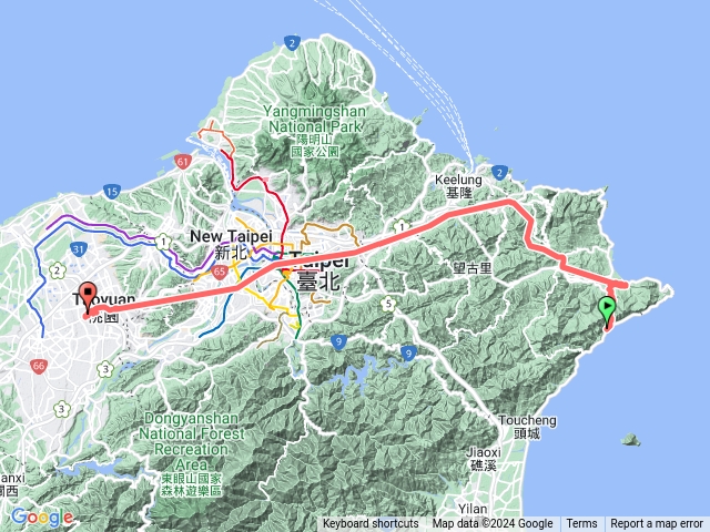 大里草嶺古道到貢寮回桃園