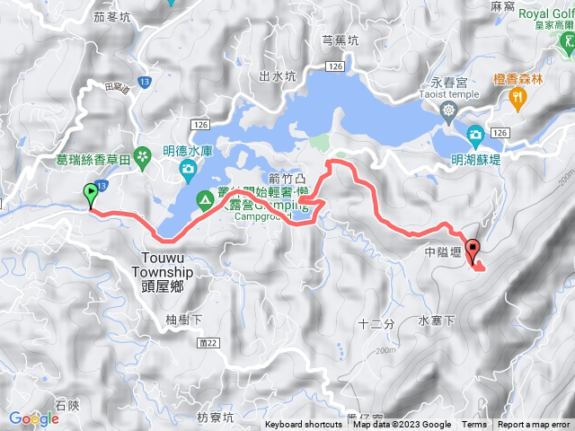 🔺苗栗/頭屋/水寨下山，H250m (山字水泥柱，保安林柱)