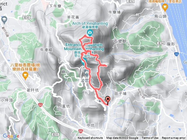 福隆山硬漢嶺步道觀音山駱駝嶺鷹仔尖小北插