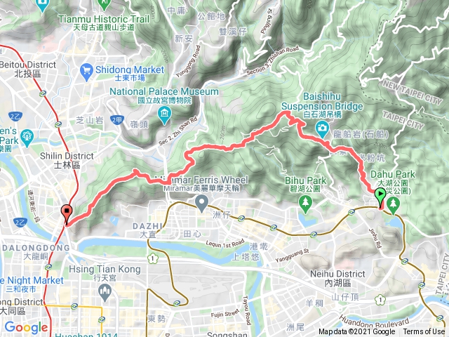 大湖公園 至 圓山劍潭