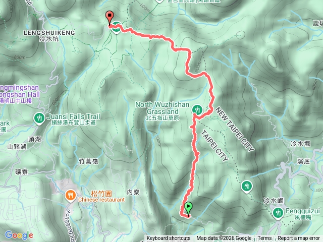頂山公車站-荷蘭古道東線-北五指山-擎天崗預覽圖