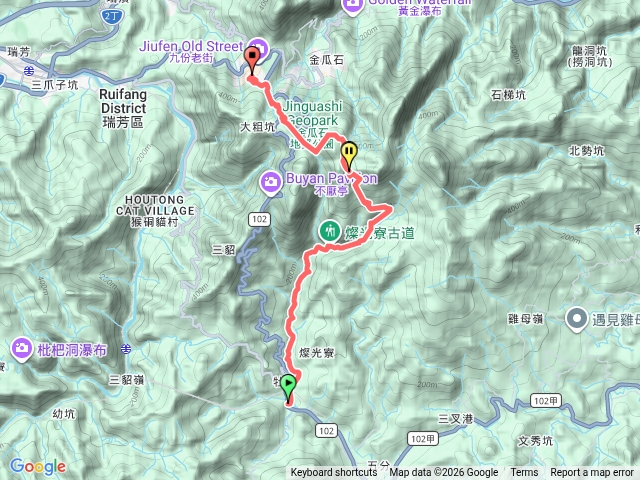 牡丹車站經燦光寮古道樹梅古道到九份阿甘姨芋圓