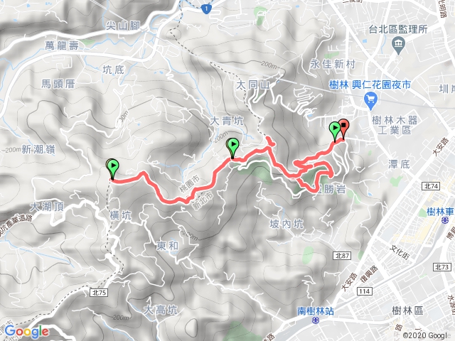 大同山步道＋大棟山步道（405高地）＝10km