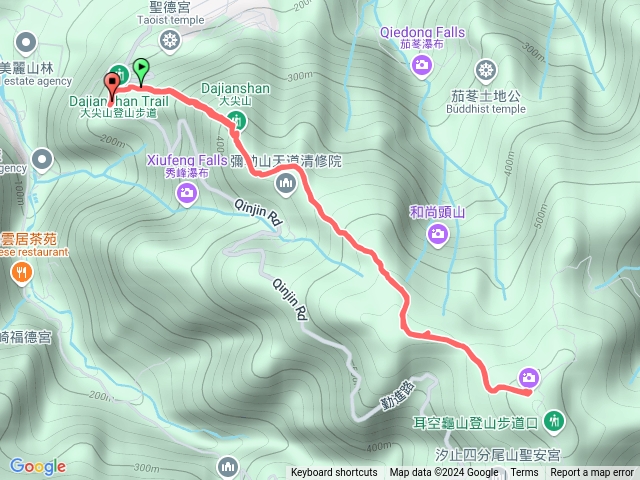 大尖山、四尾分山步道來回預覽圖