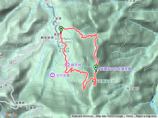 溪頭米堤上北嶺